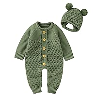 Fleece Jacket Girl Jumpsuit Romper Sweater Boy Baby Knitted Set Boys Romper&Jumpsuit Baby Long Pant