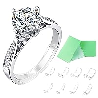 Anpro 15 Pack Ring Size Adjuster - with 3 Sizes Clear Ring Sizer Adjuster  for Loose Rings,Spiral Silicone Tightener Set,Invisible Ring Guards(Please
