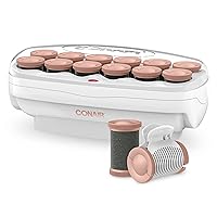 Conair Ceramic 1 1/2-inch Hot Rollers, Super Clips Included, Create Big Bouncy Curls