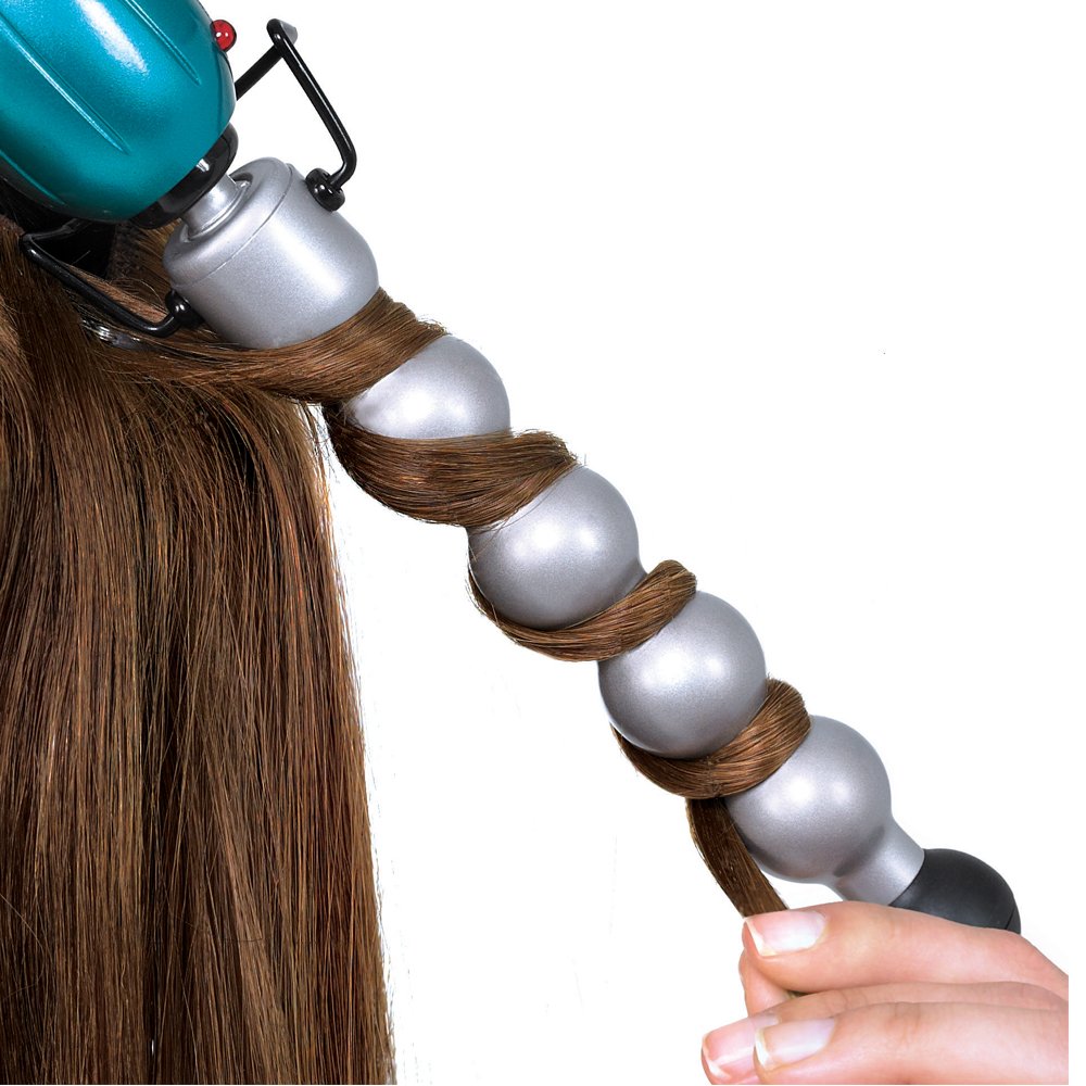 Bed Head Rock N Roller Clamp Free 2-in-1 Curling Wand | Round Barrel for Tousled Waves
