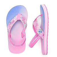 WateLves Girls & Boys Kids Flip Flop Summer Slide Sandals Slip on Suitable for Bath Shower Beach Pool (Little Kid/Big Kid)