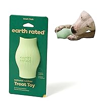 Earth Rated Treat Dispensing Dog Toy, Enrichment Toy for Adult and Puppy Dogs, Slow Feeder, Dishwasher and Freezer-Safe, Natural Rubber, Small, Green