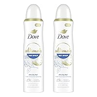 Dove Ultimate Dry Spray Antiperspirant Coconut And Sandalwood 2 Count For 72-Hour Sweat And Odor Protection With Triple Moisturizer Technology 3.8oz