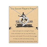 Soccer Necklace for Girls Soccer Player Gifts Soccer Jewelry for Women Soccer Pendant Necklace Soccer Gifts for Soccer Lovers