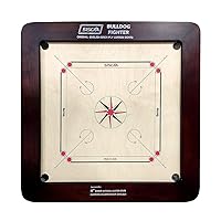 Siscaa Bulldog Fighter Natural Brown Carrom Board 28mm Fast English Birch Ply Best Carrom Board (Jumbo, 36mm)