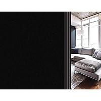 HIDBEA Total Blackout Window Film,100% Light Blocking Privacy Room Darkening Window Tint with Heat Control Static Cling Removable Blackout Window Cover for Day Sleep, 35.4 Inch X 8.2 Feet