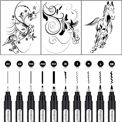 PANDAFLY Calligraphy Pens, 10 Size Calligraphy Pens for Writing, Hand  Lettering, Art Drawing, Sketching, Scrapbooking, Journaling, Calligraphy  Brush