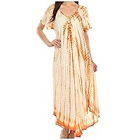 Sakkas Melika Tie Dye Caftan Dress