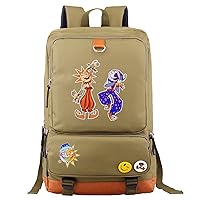 Sundrop and Moondrop Lightweight Bookbag Casual Daypack Unisex Large Capacity Rucksack