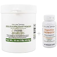 Bundle/Set | Zeolite Powder 1 Pound 3X Activated + Digestive Probiotic/Prebiotic