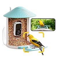 Birdfy® AI Smart Bird Feeder with Camera, Lifetime AI Auto Capture Each Bird Come & Identify 6000+ Bird Species, Cloud Store Bird Videos & Birdwatching On Live, Ideal Gift for Bird Lover (Blue)
