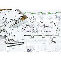 Hygloss Products Wedding Guest Book Puzzle, Non Traditional Blank Jigsaw That Can Be Signed and Personalized by Loved Ones, Approx. 84 x 44 Inches, 200 Center Pieces, 200 Attendees