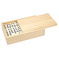 WE Games Double 6 Ivory Color Dominoes with Black Dots in Wooden Case, Game Night, Outdoor Games, Yard Games, Birthday Gifts, Family Games, Retro Games, Dominoes Set for Adults