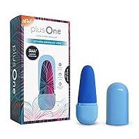 plusOne Discreet Pleasure Vibrating Sex Toy - Quiet Mode, 10 Settings, Rechargeable & Waterproof, Body-Safe Silicone, Hygiene & Privacy Cover, Blue