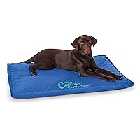 K&H Pet Products Coolin' Comfort Bed Orthopedic Dog Cooling Mat, Cooling Mat for Dogs and Cats, Cooling Dog Bed for Large Dogs - Blue Large 32 X 44 Inches