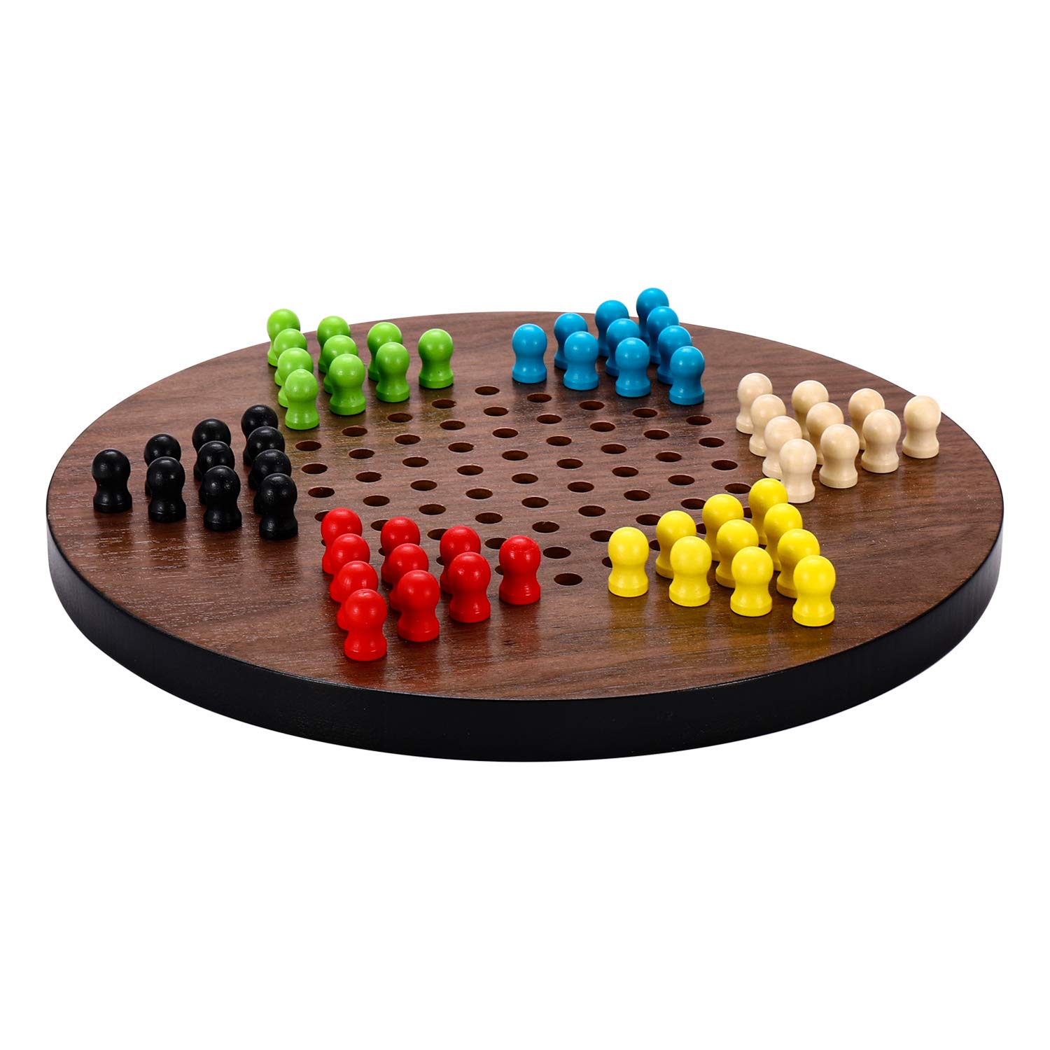 STERLING Games Wooden Chinese Checkers 11.5 Inch Family Board Game for Kids and Adults
