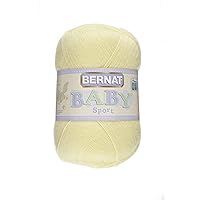 Bernat Baby Sport BB Baby Yellow Yarn - 1 Pack of 12.3oz/350g - Acrylic - #3 Light - 1256 Yards - Knitting/Crochet