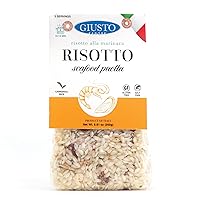 Giusto Sapore Italian Risotto - Seafood - All Natural Gluten Free, No Added Salt - Premium Gourmet 3-4 Serving Size, 8.81 oz - Imported from Italy and Family Owned