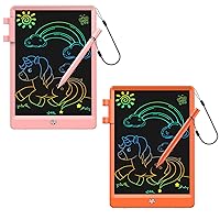 LCD Writing Tablet for Kids 10 Inch Pink Plus Orange 2pcs