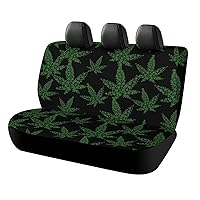 Weed Leaf Printed Car Back Seat Covers Nonslip Rear Car Seat Protector Fits for Most Cars