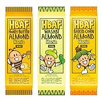[Official Gilim HBAF] Honey Butter, Wasabi, Baked Corn Mania 3 Pack, Korean Honey Butter Seasoned Almond Nuts, School, Work, Trip, Home Party Snack Gift (10g x 90 pack)
