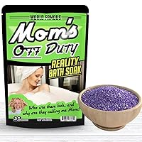 Mom’s Off Duty Bath Soak – Purple Bath Salts Luxury Bath Funny Girlfriend Gifts for Best Friends Bath and Body Gifts for Women Mediterranean Sea Salts Ladies Night Gifts Funny Mother’s Day Spa Gifts