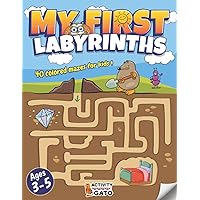 Mazes for kids ages 3-5: My first Activity book for kids ages 3,4,5 Fun educational games for toddlers, Brain games puzzle book, Brain teaser for ... for preschoolers kindergarden Large print