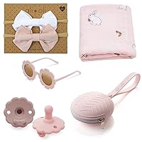 Ali+Oli (Gift Set Bundle) Baby Essentials in Soft Pink Scandinavian Colors DIY Baby Shower Basket idea