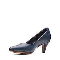 CLARKS Linvale Jerica Womens Kitten Heel Leather Court Shoes