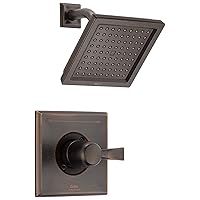 Dryden 14 Series Single-Function Shower Trim Kit with Single-Spray Touch-Clean Shower Head, Venetian Bronze, 2.0 GPM Water Flow, T14251-RB-WE (Valve Not Included)