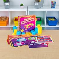 Really Good Stuff Addition and Subtraction Stacking Tiles Game - Math Fact Practice - 1 Set - Ages 5+