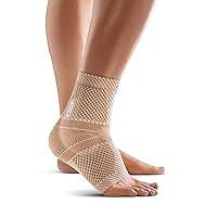 Bauerfeind - MalleoTrain - Ankle Support Brace - Helps Stabilize the Ankle Muscles and Joints For Injury Healing and Pain Relief - Right Foot - Size 2 - Color Beige