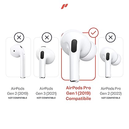 Proof Labs 3 Pairs for AirPods Pro Ear Hooks Covers [Added Storage Pouch] Accessories Compatible with Apple AirPods Pro Generation 1 (White)