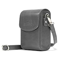 MegaGear Leather Camera Case with Strap Compatible with Canon PowerShot G7 X Mark III, G7 X Mark II, G7 X - MG1215, Gray