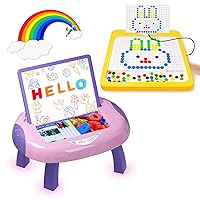 Toys for 1-3 Year Old Girl, Drawing Board for Toddlers 1-3 and Magnetic Drawing Board for Kids,Large Magnet Doodle Board with Dot Beads