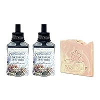 Bath and Body Works Dressed in White 2 Pack Wallflowers Home Fragrance Refill Set with a Sample Soap