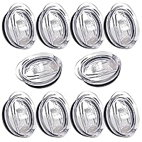 10 Pack 20 oz Skinny Tumbler Replacement Lids Plastic Splash Covers Spill Proof for Skinny Tumbler Lid Clear Cup Covers for 2.76 Inch Mouth Tumbler Cooler