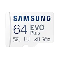 SAMSUNG EVO Plus w/ SD Adaptor 64GB Micro SDXC, Up-to 130MB/s, Expanded Storage for Gaming Devices, Android Tablets and Smart Phones, Memory Card, MB-MC64KA/AM, 2021
