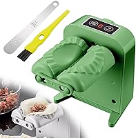 2023 New Electric Dumpling Maker Machine, Automatic easy Gyoza Maker with Spoon and Brush 2 Modes for Dumpling Wrapper Dough Stamp Cutter Pastry Pie Making (Green)