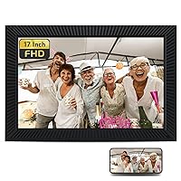 NexFoto Large 17 Inch FHD Digital Picture Frame 32GB with Remote Control, 2.4GHz/5GHz Dual-Band Digital Photo Frame with IPS Touch Screen, Easy to Share Photos via App or Email, Gift for Grandparents