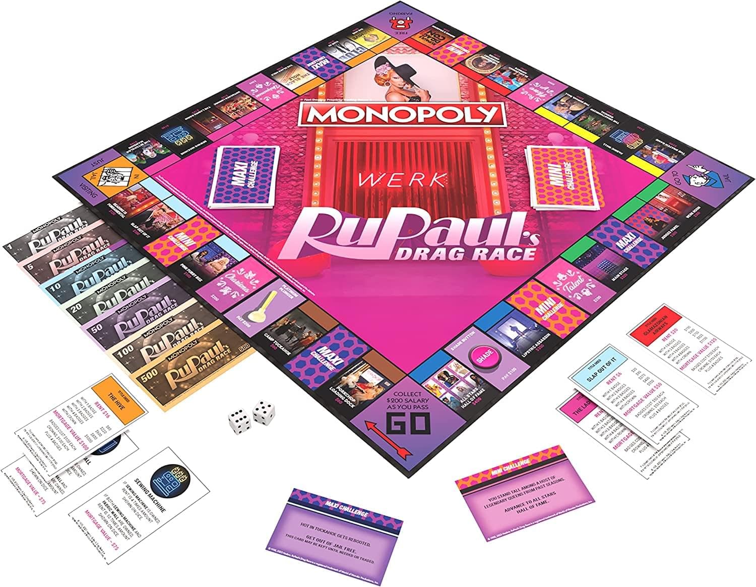 Monopoly RuPaul’s Drag Race | Officially Licensed Collectible Board Game | Play as Checkered Flag, Lipstick, Roll of Duct Tape, and More | Based On Hit Reality TV Series For 6 Players
