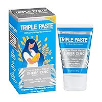 Triple Paste Sheer Zinc Baby Healing Ointment - 2 oz Tube – Multi-Purpose Diaper Rash Cream and Skin Protectant for Hands, Face & Bottom Treats, Soothes & Prevents with Zinc Oxide (Packaging May Vary)