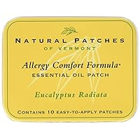 Natural Patches of Vermont Allergy Comfort Formula Essential Oil Body Patches, Eucalyptus Radiata, 10-Count Tin