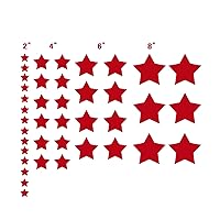 40 Red Stars Confetti Vinyl Wall Decals Removable DIY Décor Stickers Baby Nursery Wall Art Mural