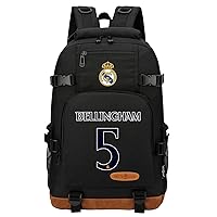 Jude Bellingham Bookbag Real Madrid Waterproof Classic Bookbag Large Capacity Casual Daypack