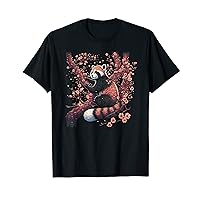 Red Panda Cherry Blossom Tree T-Shirt