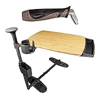 Independence Tray Table and Assurance Car Handle Bundle, Bamboo Swivel TV Tray, Portable Vehicle Support Grab Bar, Standing Assist Mobility Aid