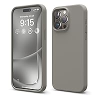 elago Compatible with iPhone 15 Pro Max Case, Liquid Silicone Case, Full Body Protective Cover, Shockproof, Slim Phone Case, Anti-Scratch Soft Microfiber Lining, 6.7 inch (Medium Grey)