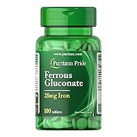 Puritan's Pride Ferrous Gluconate (28 mg Iron)