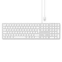 Satechi Aluminum USB Wired Keyboard with Numeric Keypad - Compatible with iMac Pro/iMac, 2020/2019/2018 iPad Pro, MacBook Pro/Air, 2020/2018 Mac Mini (US English Layout)